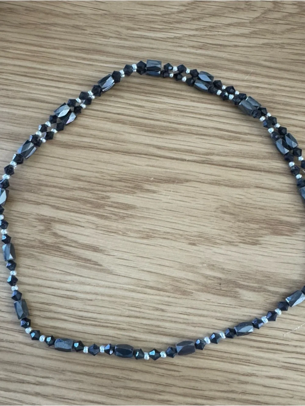 Multi-Strand Black Faceted Bead Bracelet and/or Necklace - Versatile - Picture 5 of 6
